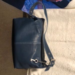 Navy Small Fossil Handbag